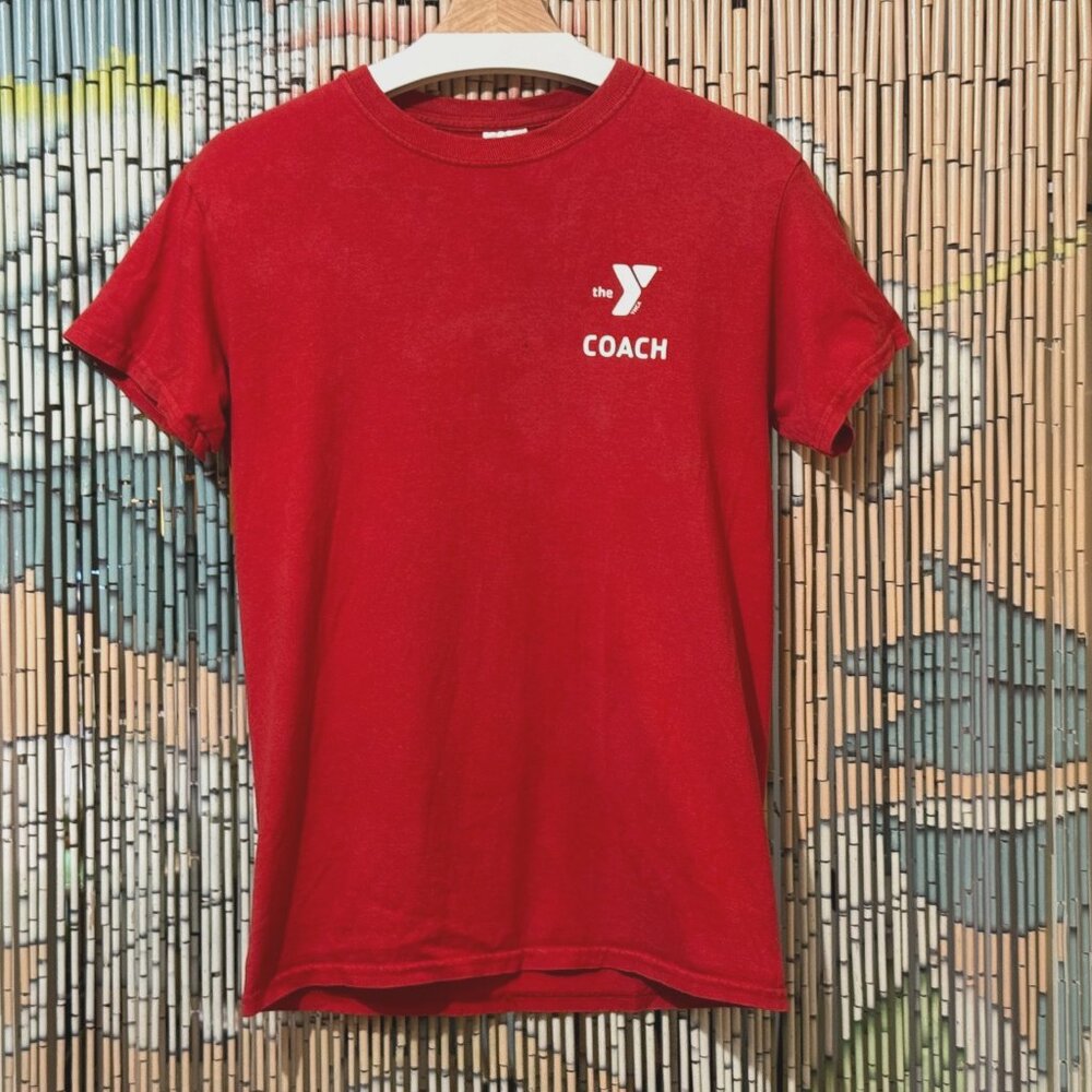 GILDAN Ultra 100% Cotton YMCA Coach T-Shirt, Red, Small